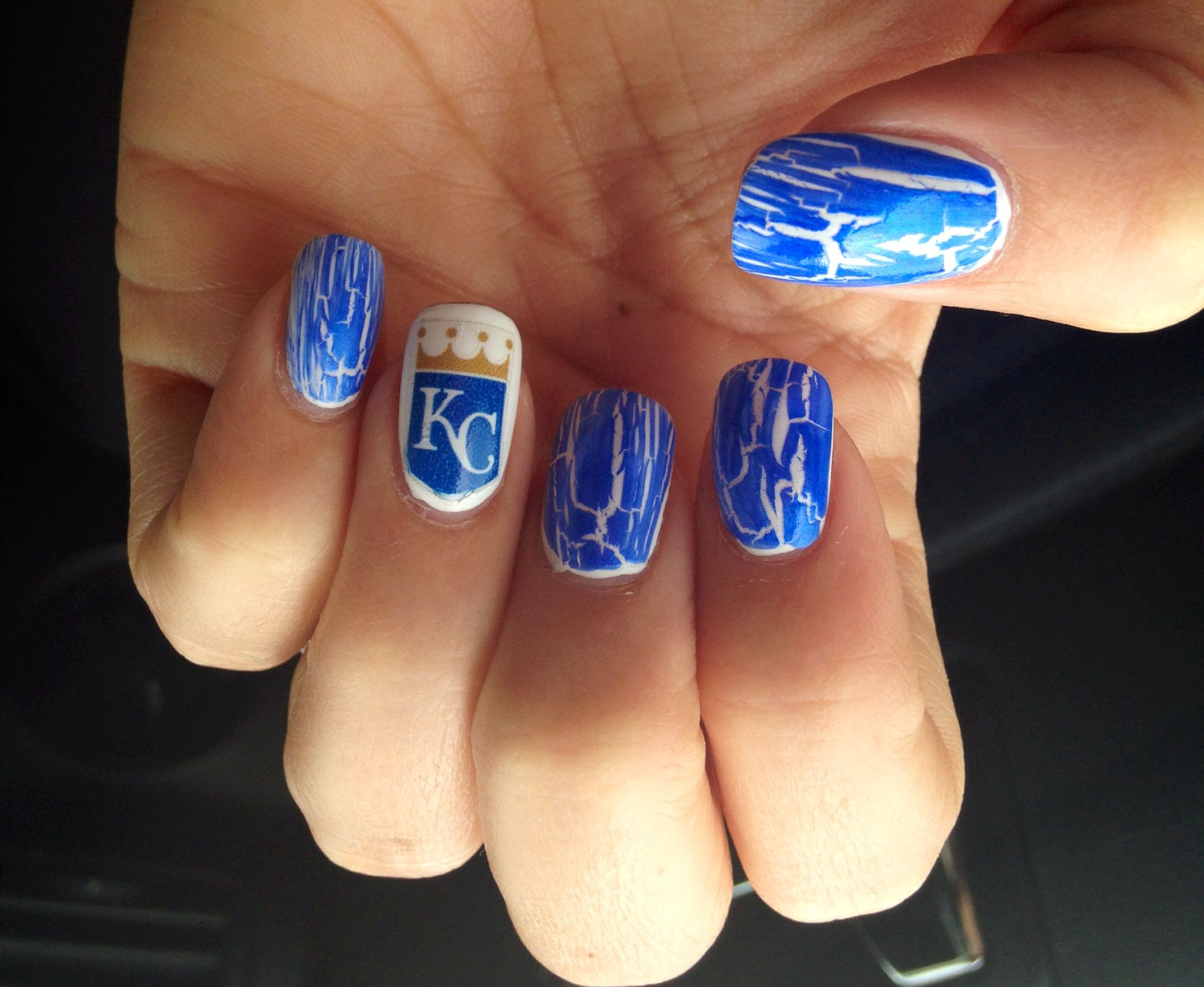 Kansas City Royals Nail Art
 Kansas City Royals nails