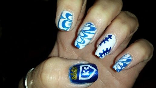 Kansas City Royals Nail Art
 29 best images about royals and chiefs nail designs on