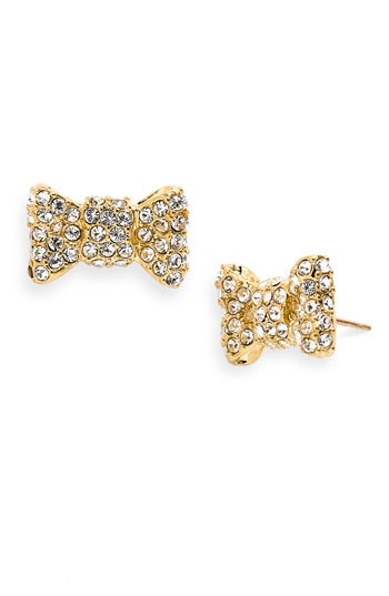 Kate Spade Christmas Bow Earrings
 Kate Spade pave bow stud earrings My Style