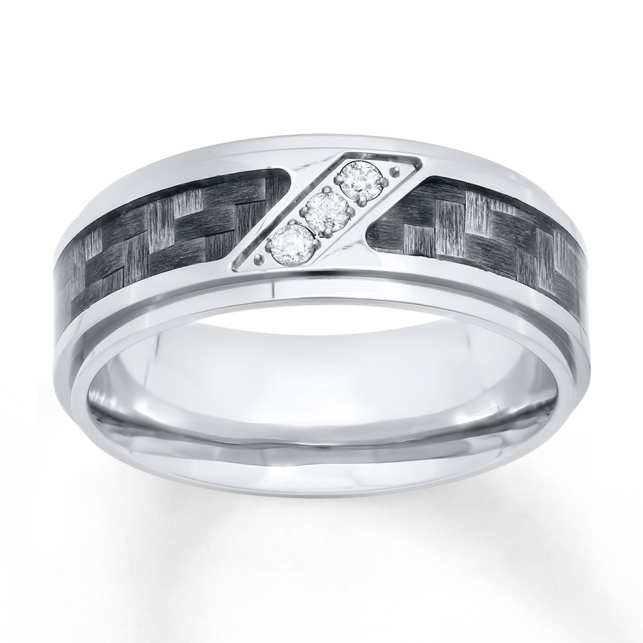 Kay Jewelers Men's Wedding Rings
 Men s Wedding Band 1 10 ct tw Diamonds Stainless Steel
