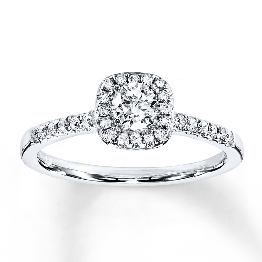 Kays Jewelry Wedding Rings
 Diamond Engagement Ring 3 8 ct tw Round cut 10K White Gold