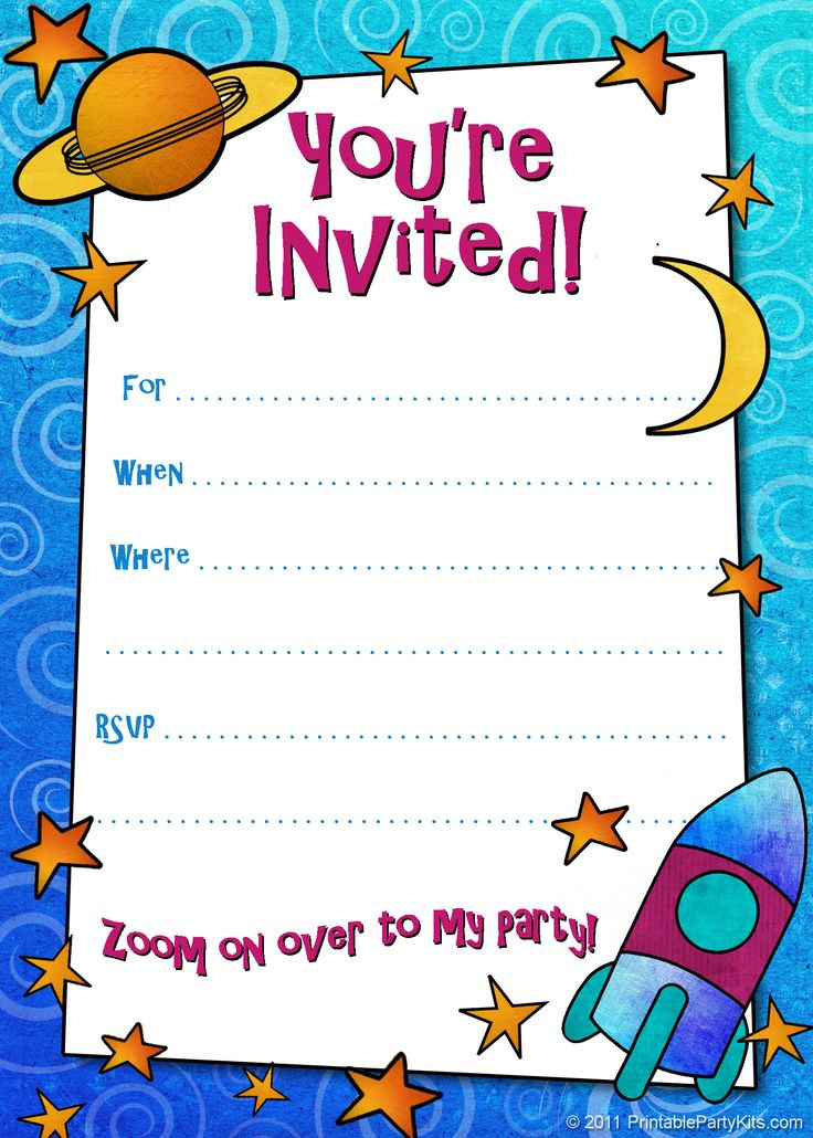 Kid Birthday Party Invitations
 Free Printable Boys Birthday Party Invitations