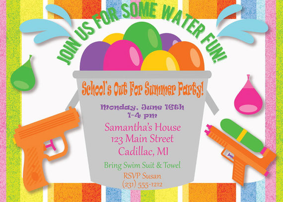 Kid Birthday Party Invitations
 Kids Party Invitation Kids Summer Party Invitation Kids