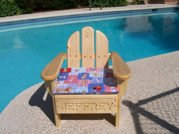 Kids Adirondack Chair
 Kids adirondack chair Made to Order with name by SilverwoodFox
