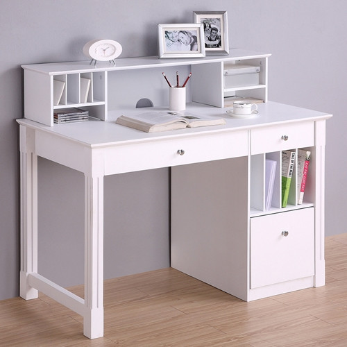 Kids Bedroom Desk
 Deluxe Wood Desk and Hutch Set Hanging File Drawer