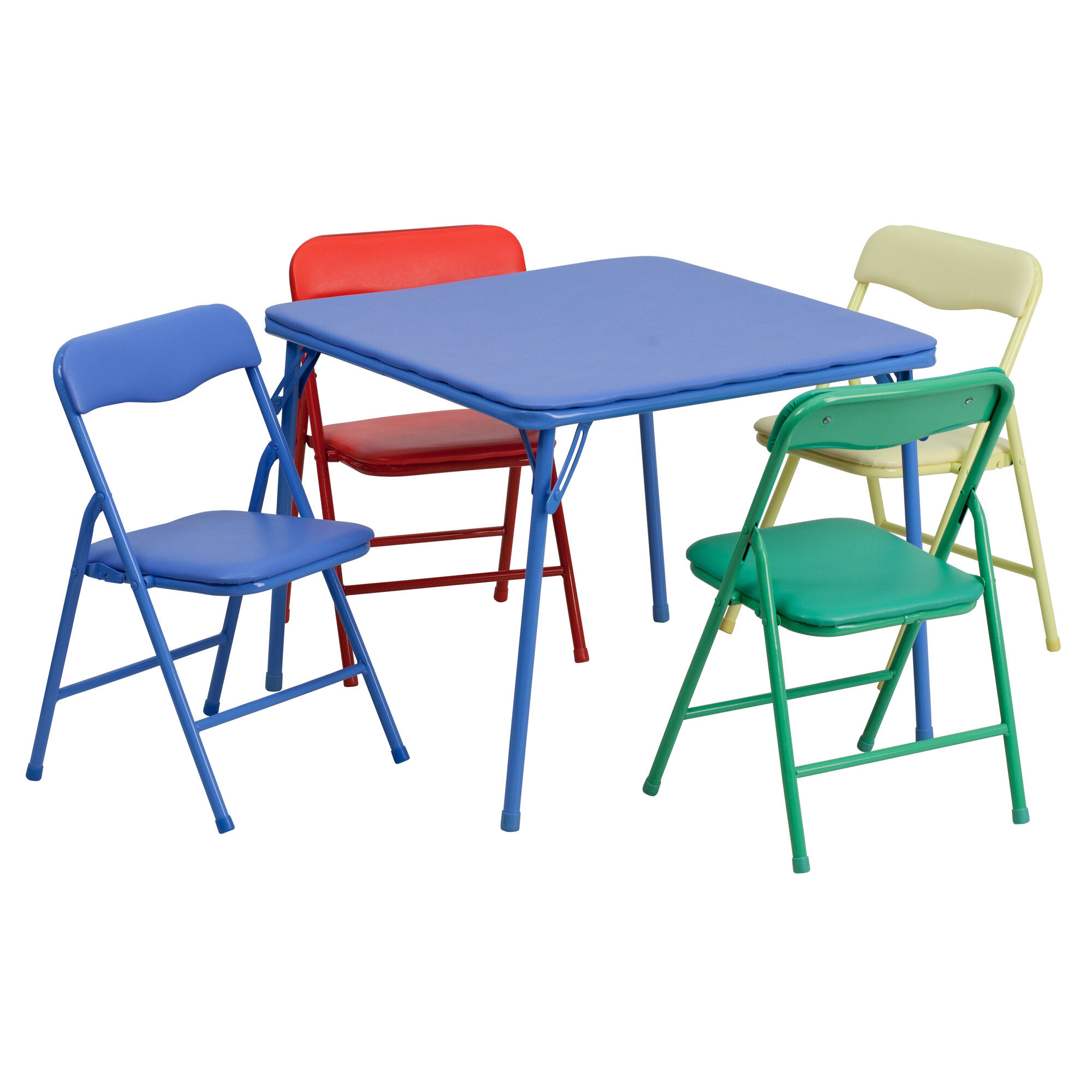 Kids Card Table
 Flash Furniture Kids Colorful 5 Piece Folding Table and