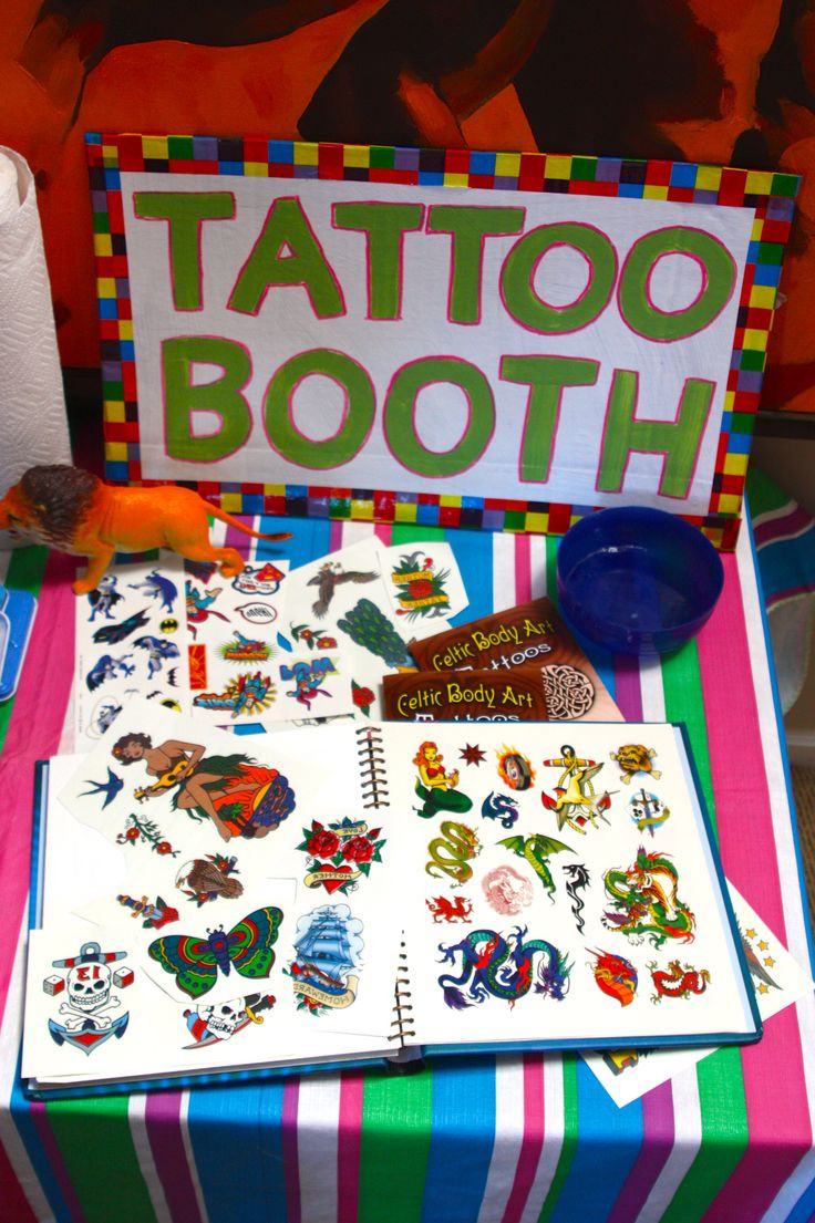 Kids Carnival Birthday Party
 Tattoo Booth mething the kids be in charge of at the