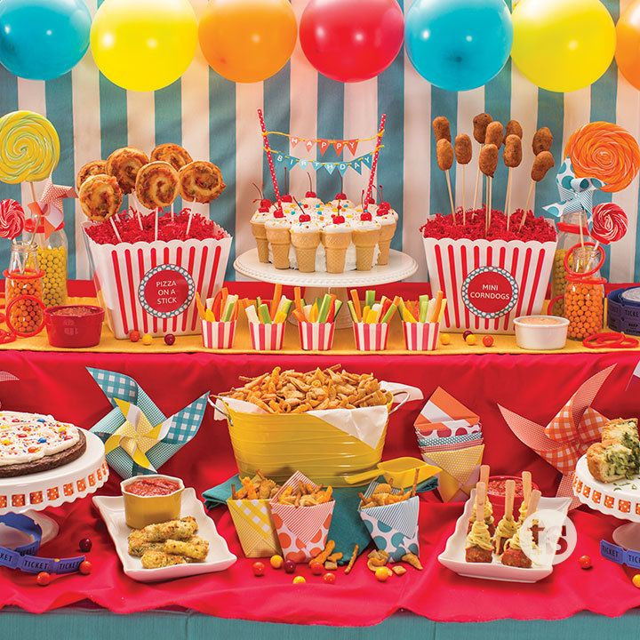 Kids Carnival Birthday Party
 Fun Food on a Stick