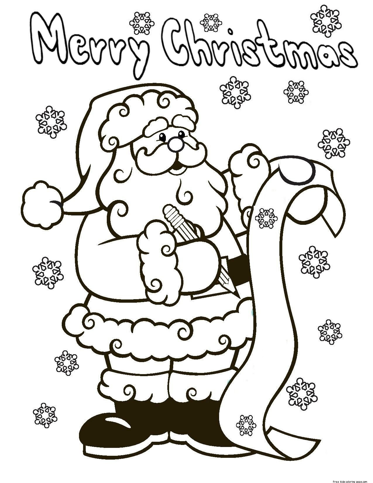 Kids Christmas Coloring Pages Printable
 christmas coloring pagesFree Printable Coloring Pages For