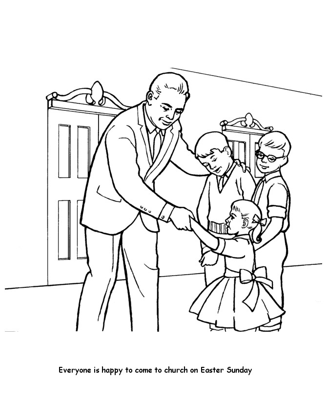 Kids Church Coloring Pages
 Easter Church Coloring Pages Bluebonkers 2