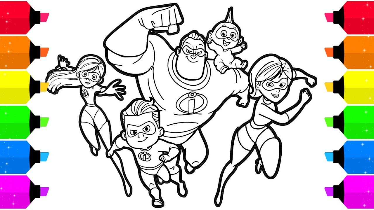 Kids Coloring Activities
 Incredibles 2 Coloring Pages