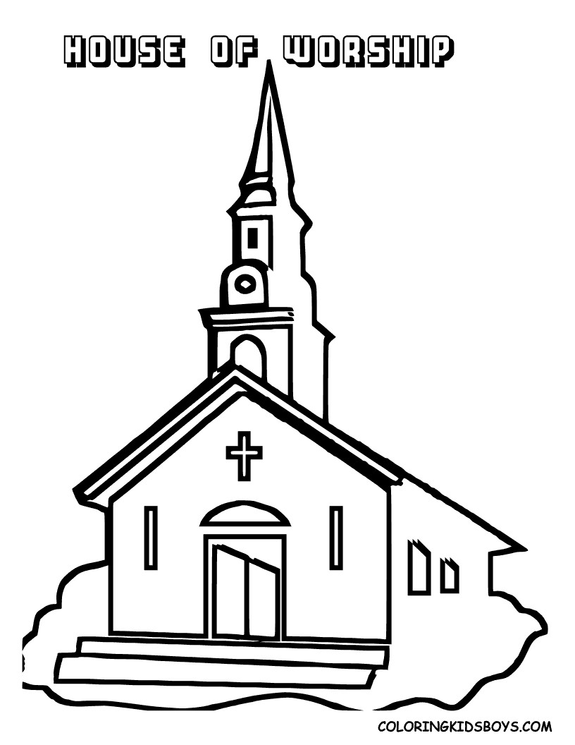 Kids Coloring Pages For Church
 free preschool sunday school coloring pages church
