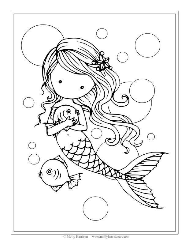 Kids Coloring Pages Mermaid
 free coloring pages