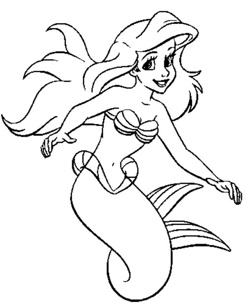 Kids Coloring Pages Mermaid
 Mermaid Coloring Pages for Kids Disney Coloring Pages