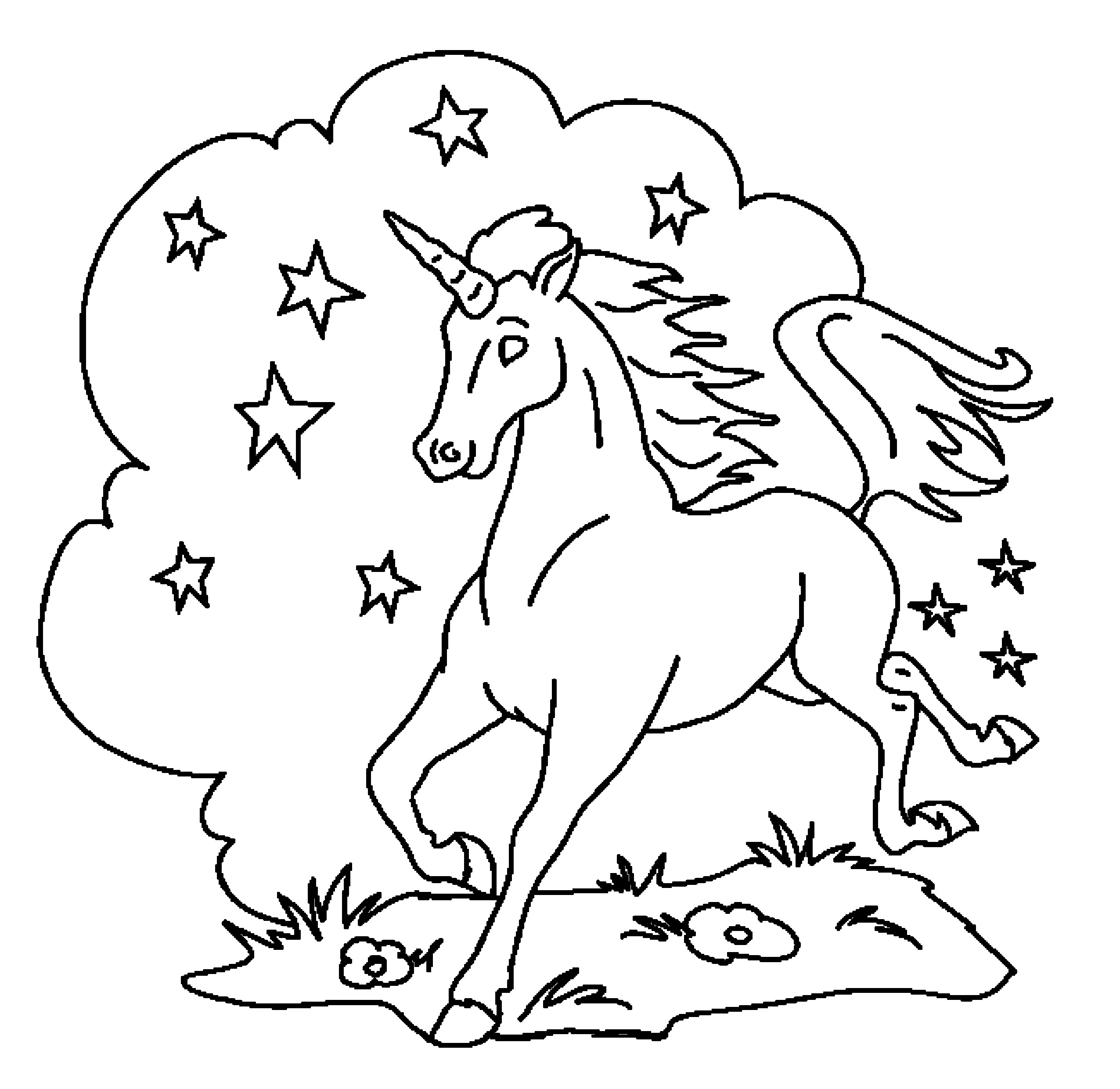 Kids Coloring Pages Unicorn
 Print & Download Unicorn Coloring Pages for Children