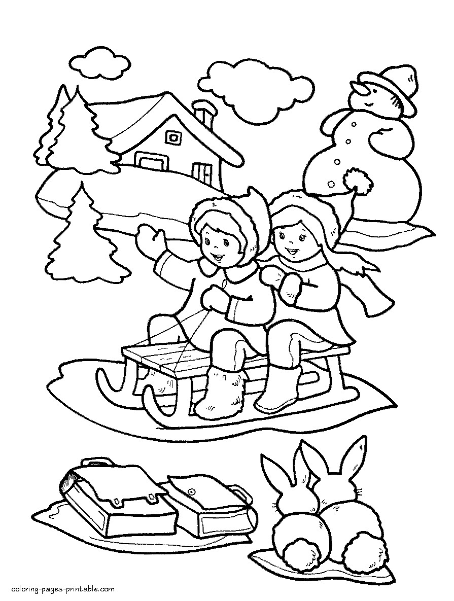Kids Coloring Pages Winter
 Winter coloring pages for kids printable COLORING PAGES