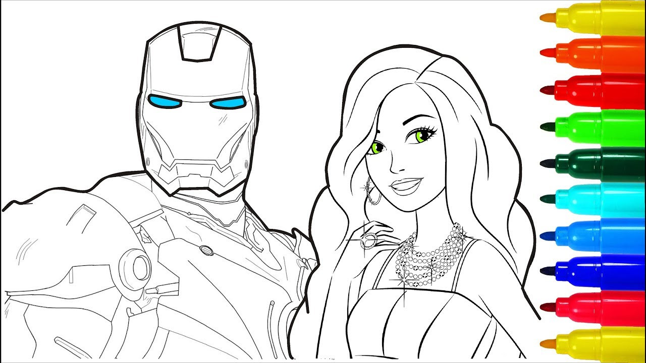 Kids Coloring Pictures
 Iron Man Barbie Coloring Pages