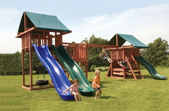 Kids Creations Swing Set
 Premier Redwood Playsets Built for the Ultimate Adventure