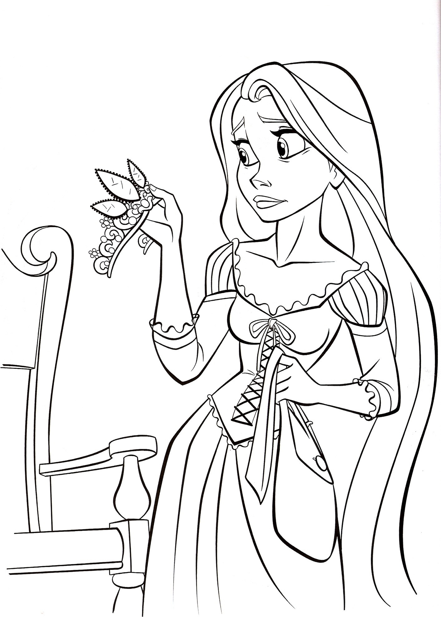 Kids Disney Coloring Pages
 Free Printable Tangled Coloring Pages For Kids