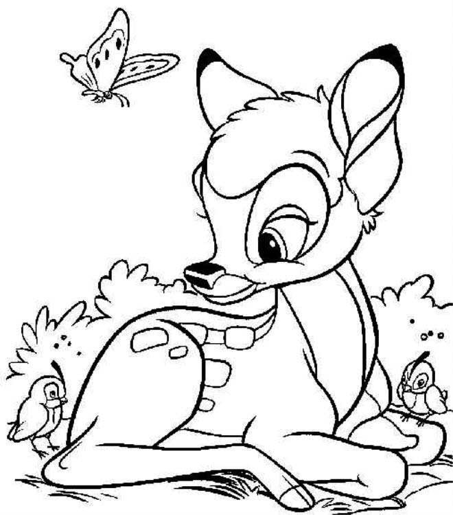Kids Disney Coloring Pages
 Disney Bambi Coloring Pages For Kids