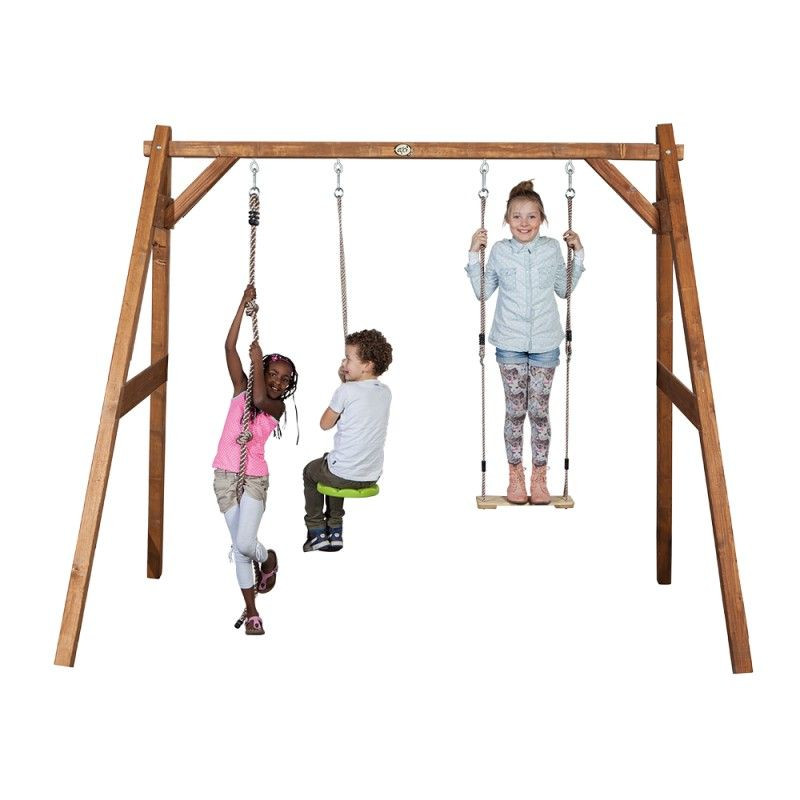 Kids Double Swing
 Suffolk Natural Wooden Kids Double Swing Set