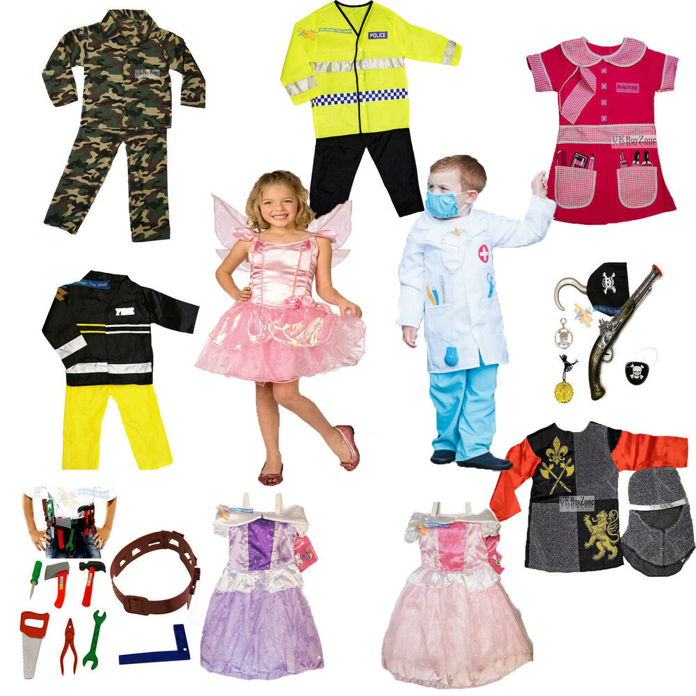 Kids Dress Up Party
 Girls Boys Dress Up Costume Childrens Kids Party Outfit