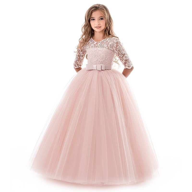 Kids Dresses For Party
 Summer Girl Lace Dress Long Tulle Teen Girl Party Dress