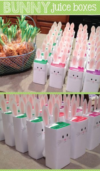 Kids Easter Party Snack Ideas
 Bunny Juice Box Wrap [Free Printable]
