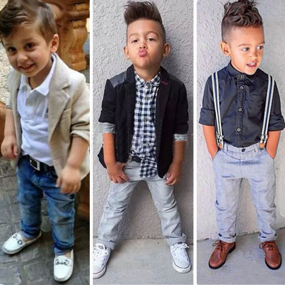 Kids Fashion Outfits
 Kids Baby Boys Shirts Blazer Coat Pants Trousers Gentleman