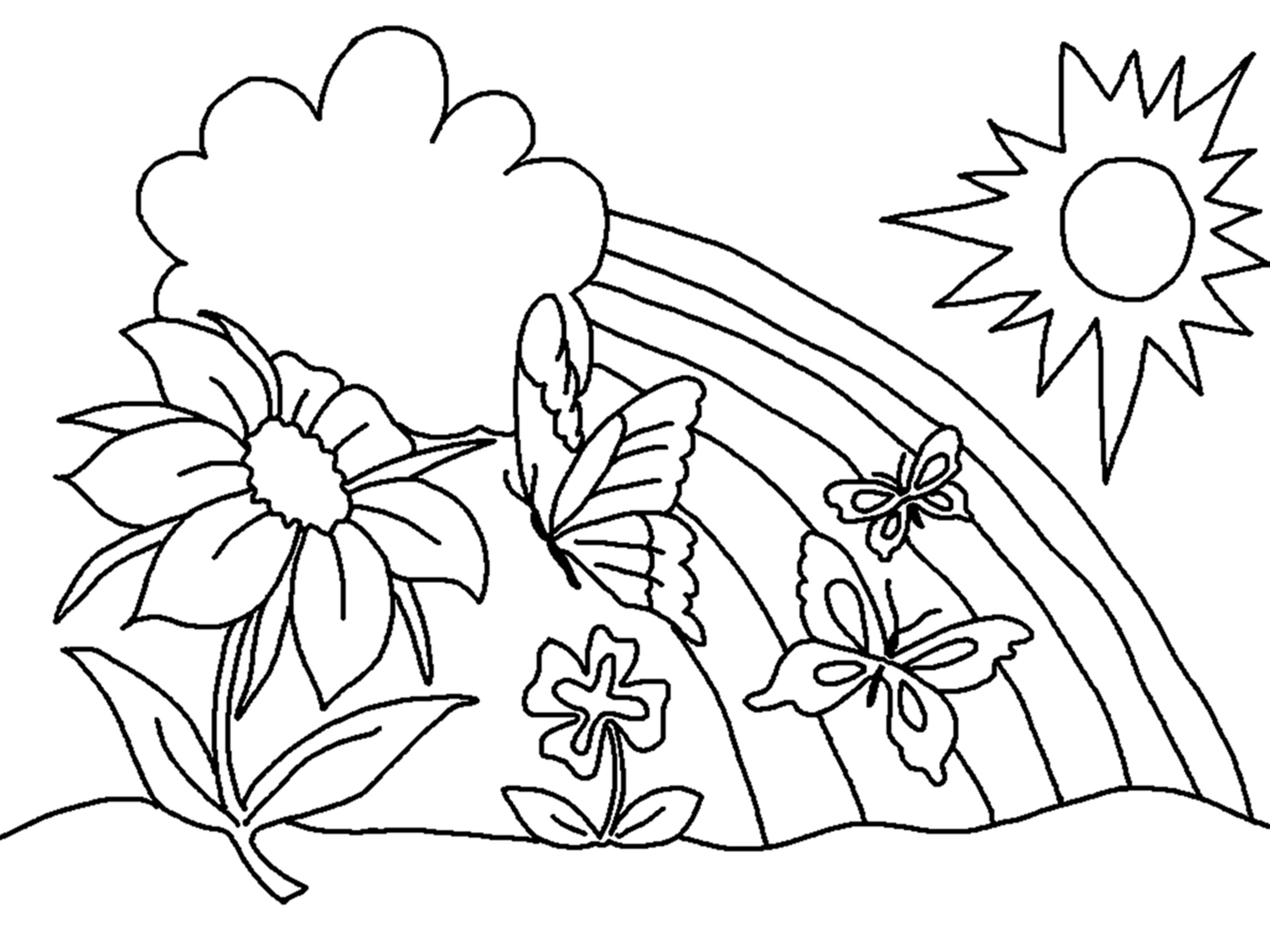 Kids Flower Coloring Pages
 Free Printable Flower Coloring Pages For Kids Best