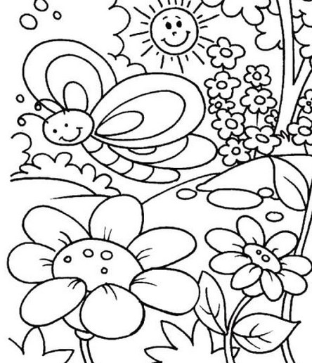 Kids Flower Coloring Pages
 Flower Coloring Pages