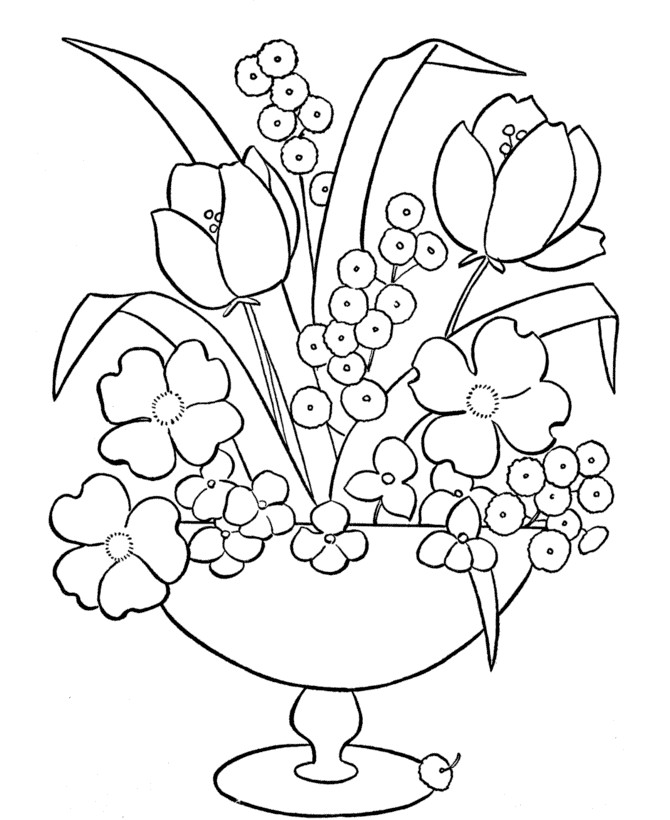 Kids Flower Coloring Pages
 Free Printable Flower Coloring Pages For Kids Best