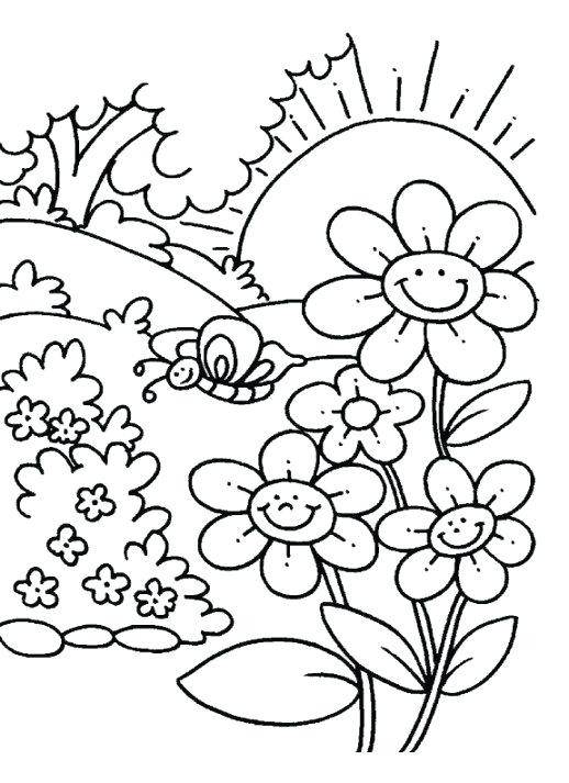 Kids Flower Coloring Pages
 Printable Flower Coloring Pages For Kids at GetDrawings