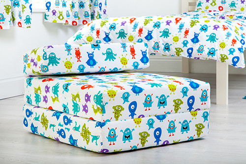 Kids Foam Chair
 Kids Character Foam Fold Out Sleep Over Guest Single Futon