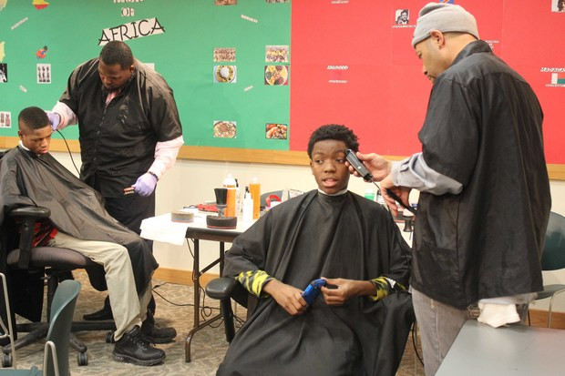 Kids Hair Cut Chicago
 At Englewood Barbershop at the Library Kids Get