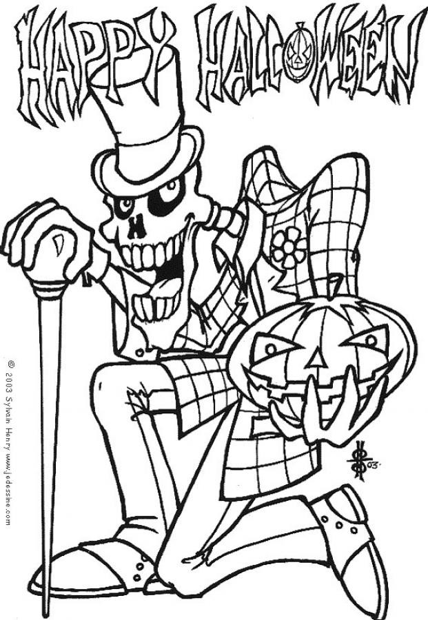Kids Halloween Coloring Page
 Ausmalbilder für Kinder Malvorlagen und malbuch • Scary