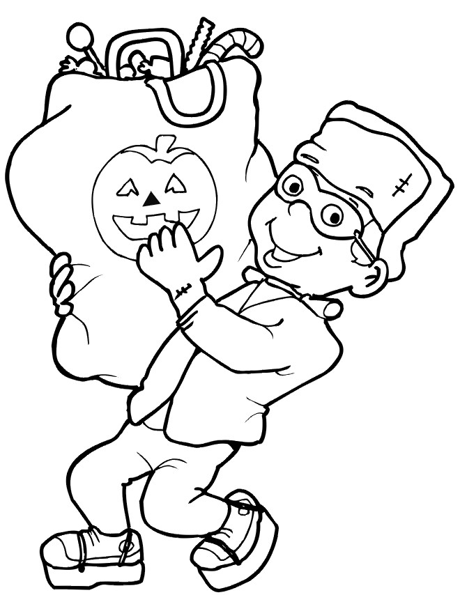 Kids Halloween Coloring Page
 transmissionpress Halloween Coloring Pages for Kids