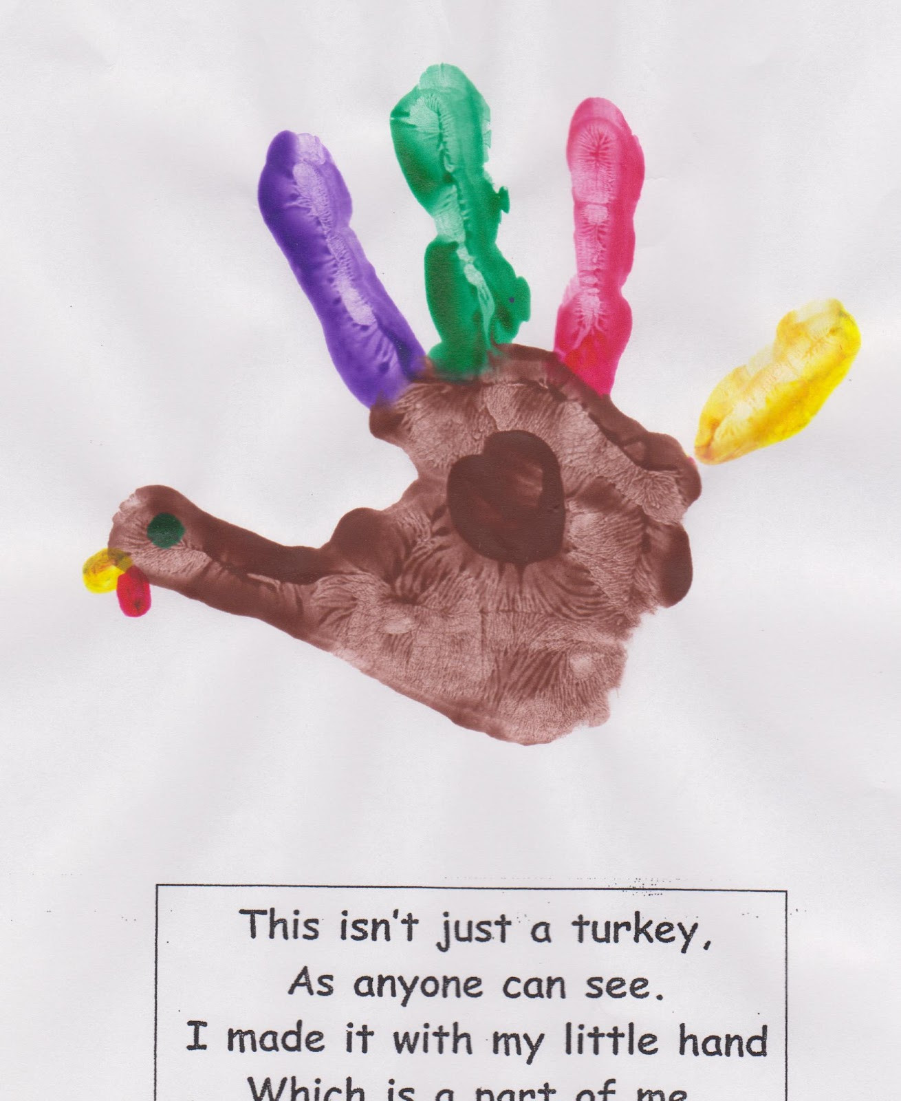 Kids Hand Print Craft
 Baby Talk Variations on Turkey Handprint Crafts for Kids