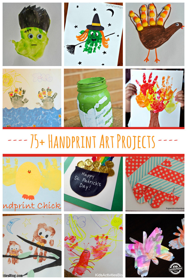 Kids Hand Print Craft
 75 Handprint Art Projects
