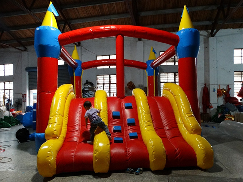 Kids Indoor Bounce House
 inflatable bouncer castle climbing wall for children and