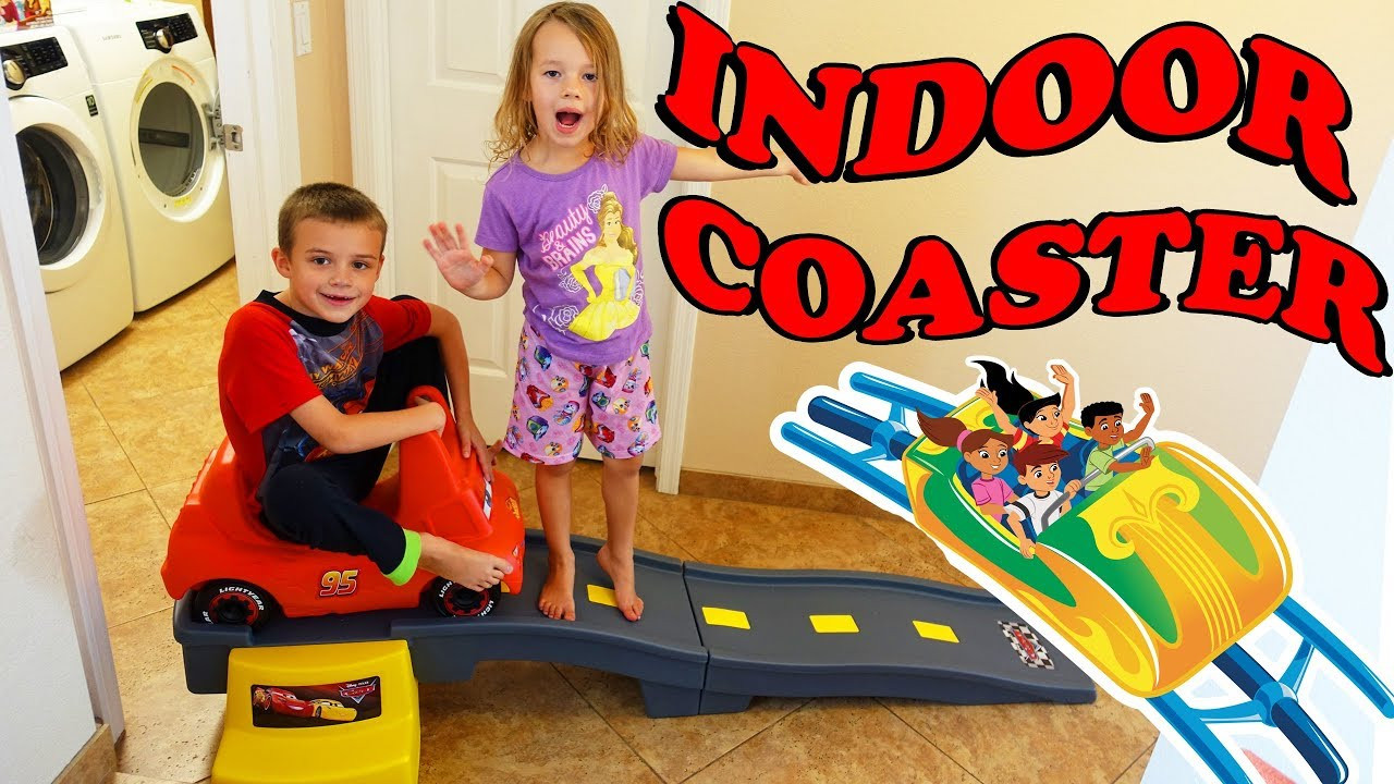 Kids Indoor Roller Coaster
 INDOOR ROLLER COASTER Riding a Cars Lightning McQueen