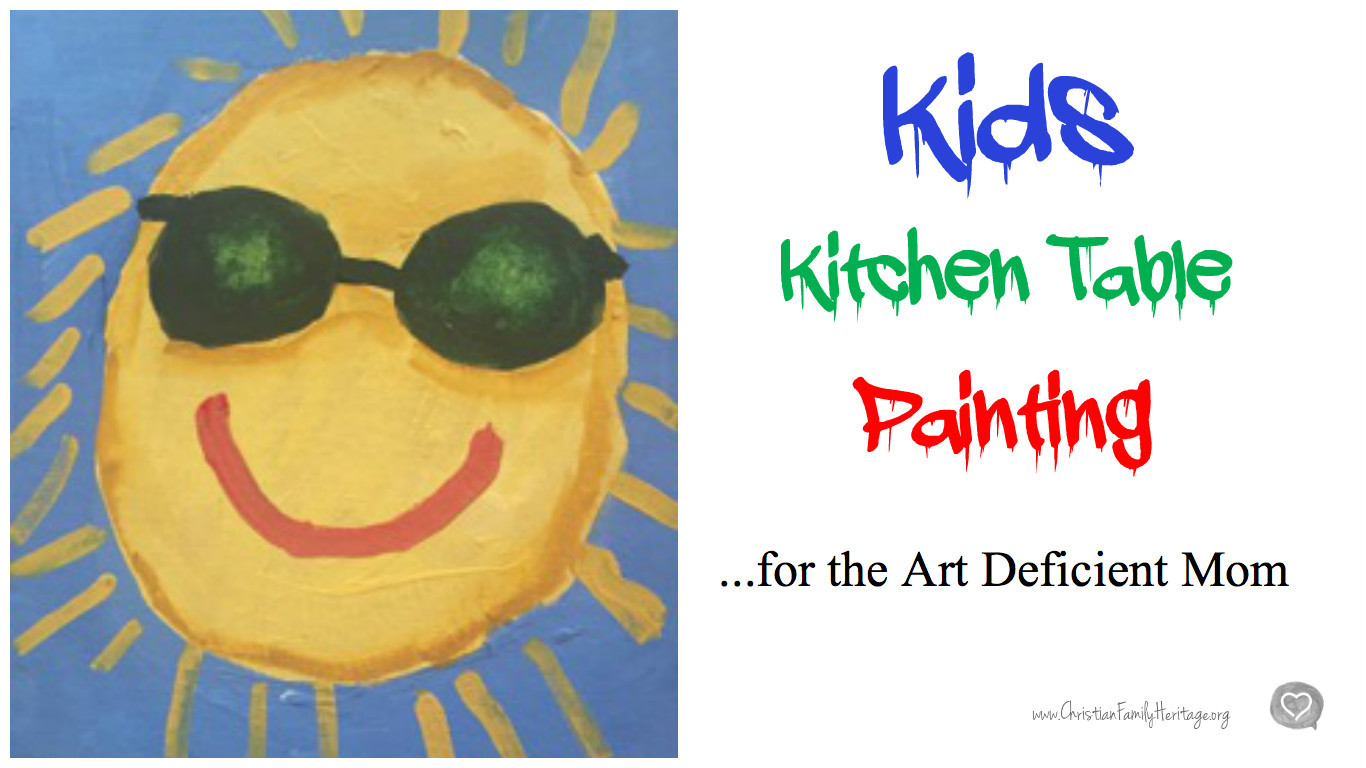 Kids Kitchen Table
 Kids Kitchen Table Painting Lesson for the Art Deficit
