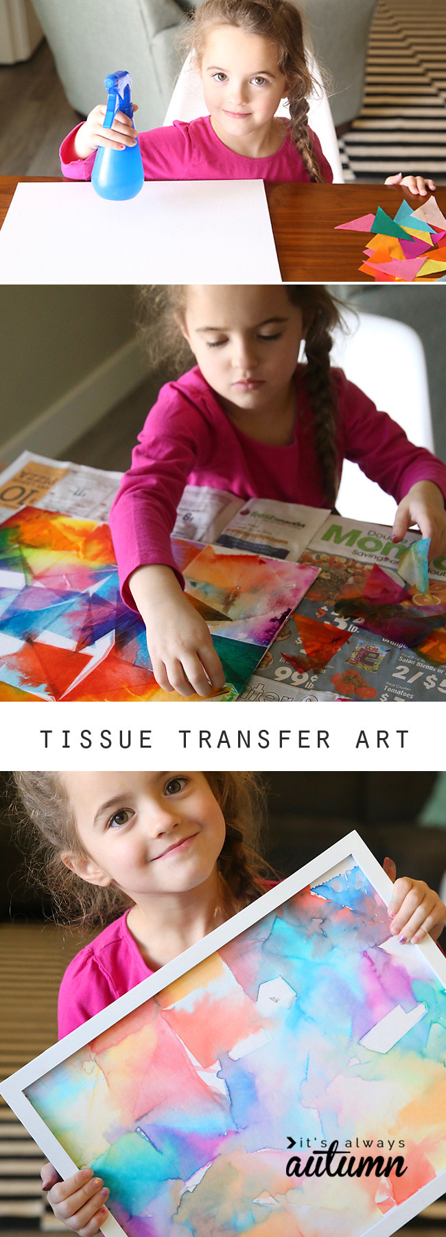 Kids Making Art
 tissue transfer art easy kid art project  It s Always