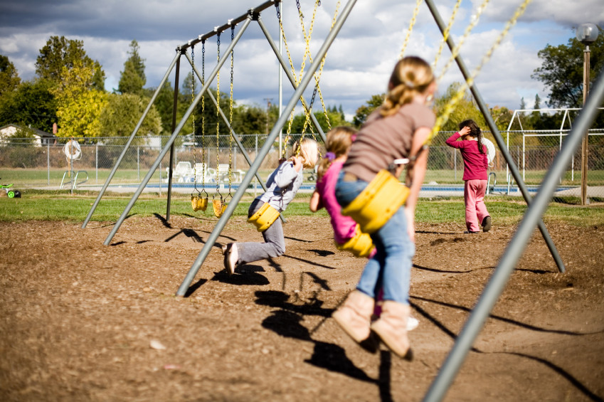 Kids On Swing
 Children s Migraines May Improve With Cognitive Behavior