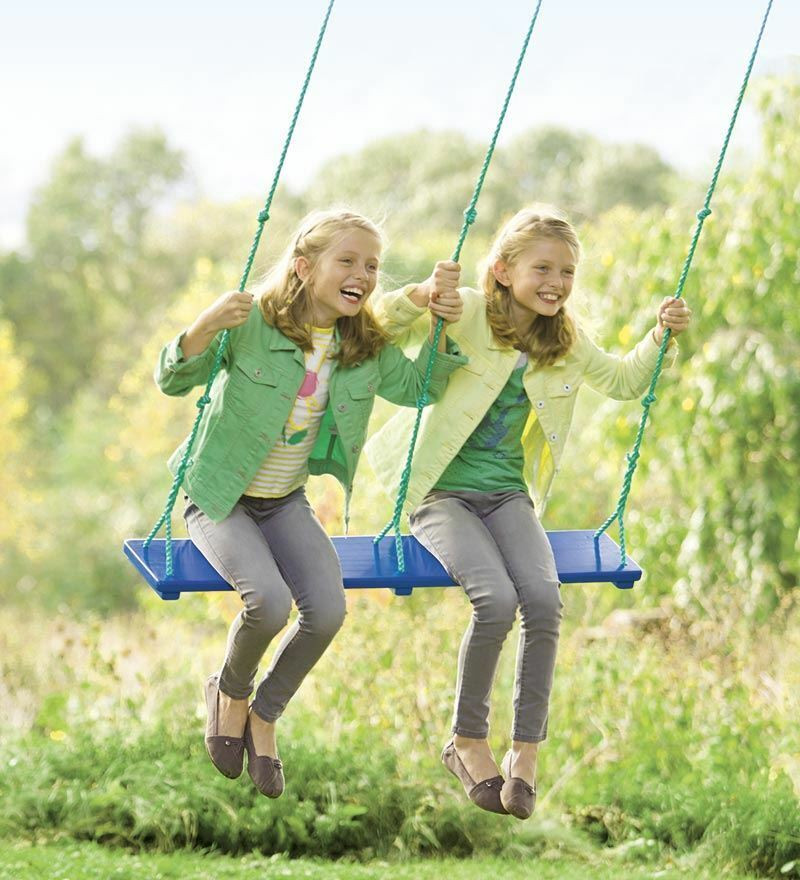 Kids On Swing
 HearthSong Two Fun Swing for Children in Blue
