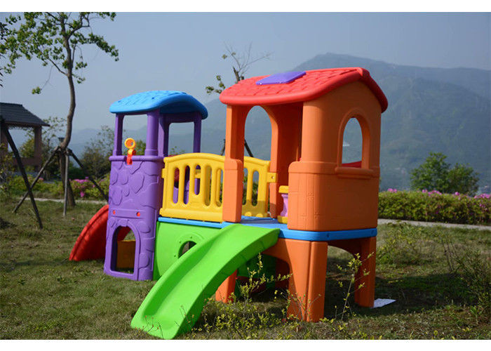 Kids Outdoor Plastic Playhouse
 Environmental Plastic Slide Swing Playhouse Set Outdoor
