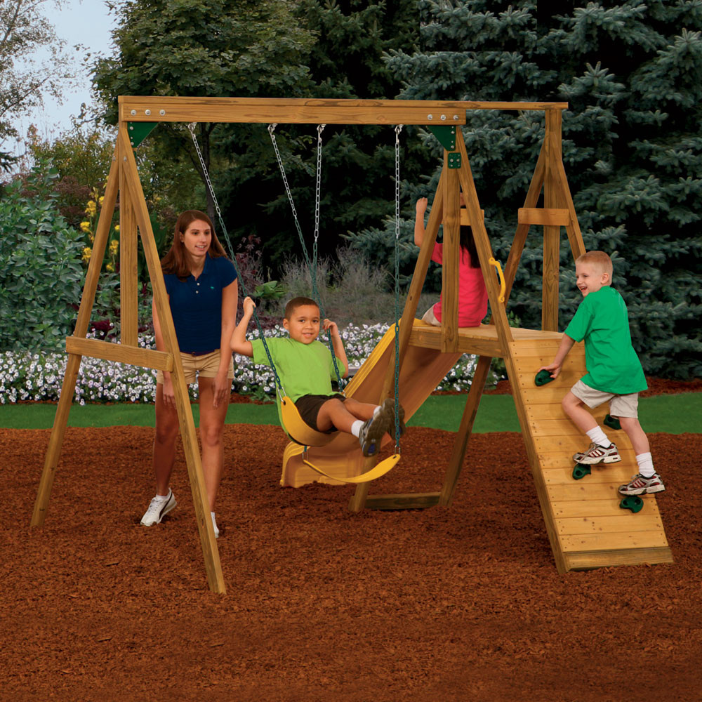 Kids Outdoor Playset
 Backyard Summer Safety Swing Sets
