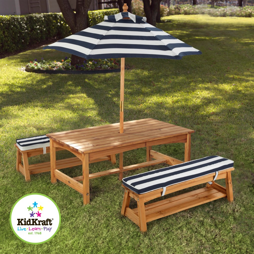 Kids Outdoor Table And Chair
 Kidkraft Outdoor Kids Table and Chairs Set 2 Chair Benches