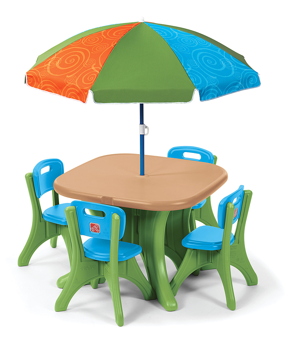 Kids Outdoor Table And Chair
 Step2 Kids Patio Table & Umbrella Set