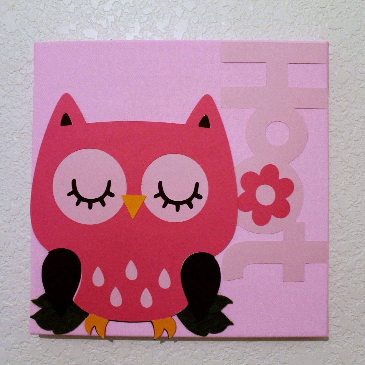 Kids Owl Decor
 Wall Decor Pink Owl Baby Nursery Kids Children Room Decor
